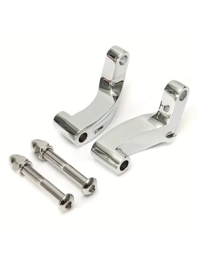Chrome Motorcycle Mirror Mount Adapter Kit For Harley Davidson 2006 2017 Heritage Super Glide - Image 5